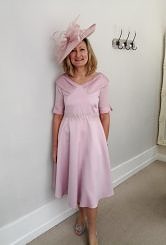 Dusky Pink A line dress #3005